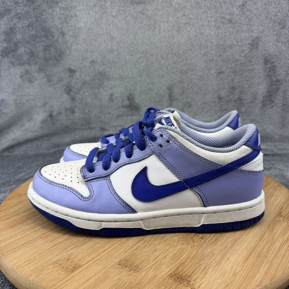 Nike Dunk Low Shoes Boys Size 3.5Y Blue White Basketball Sneakers DZ4456-100